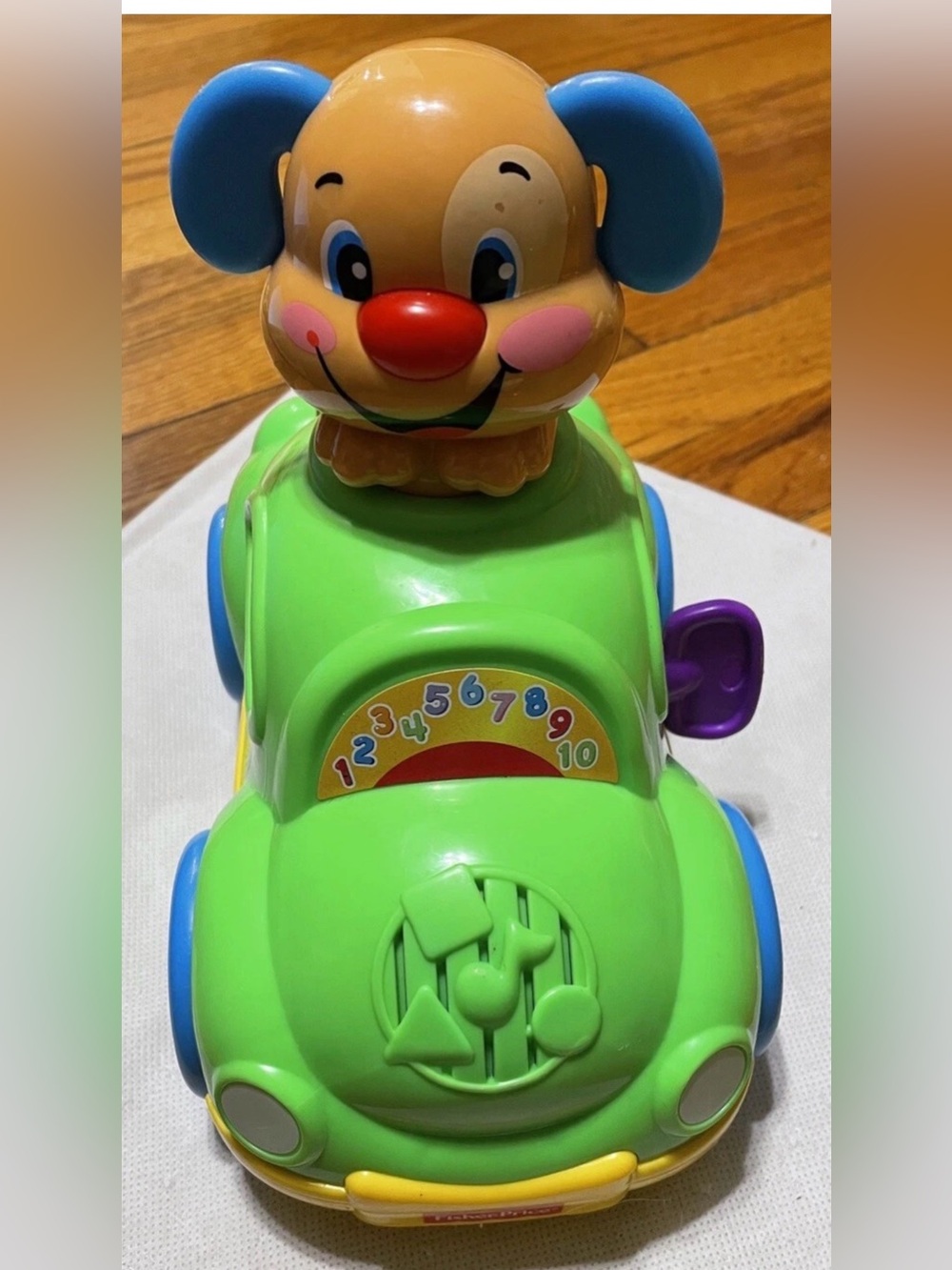 Fisher price Green Musical Puppy Push Car Toy for Kids